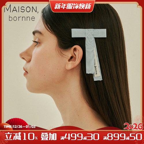 温柔法式丝带蝴蝶结发夹碎发边夹