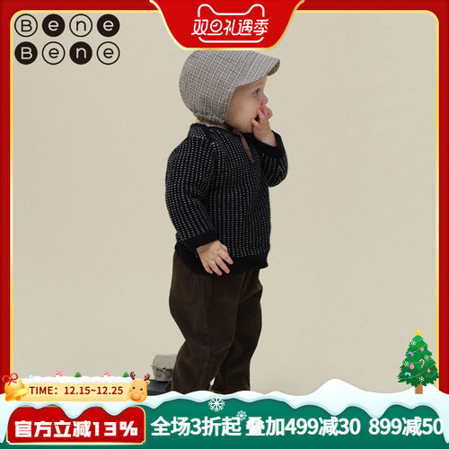 benebene秋冬男女童针织衫毛衣