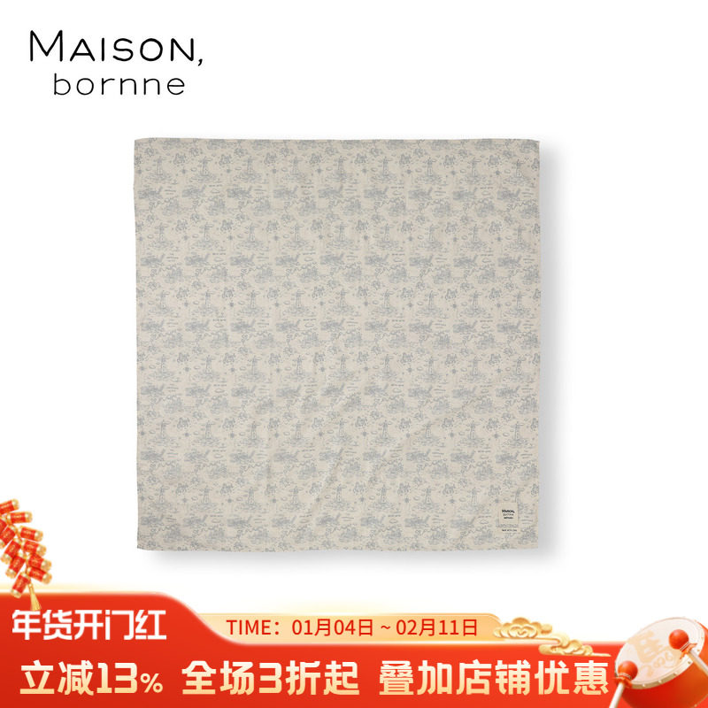 Maison bornne纯棉印花纱布盖毯新生婴儿透气包被春夏新款薄毯子,婴童用品,毯子,淘宝优惠券,粉丝福利购,淘宝优惠卷