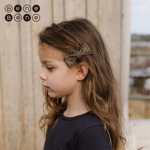 benebene女童布艺蝴蝶结发夹套装