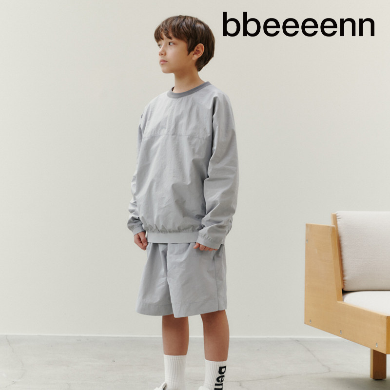 bbeeeenn春夏新款童装运动风网眼内衬长袖薄卫衣中大男女童