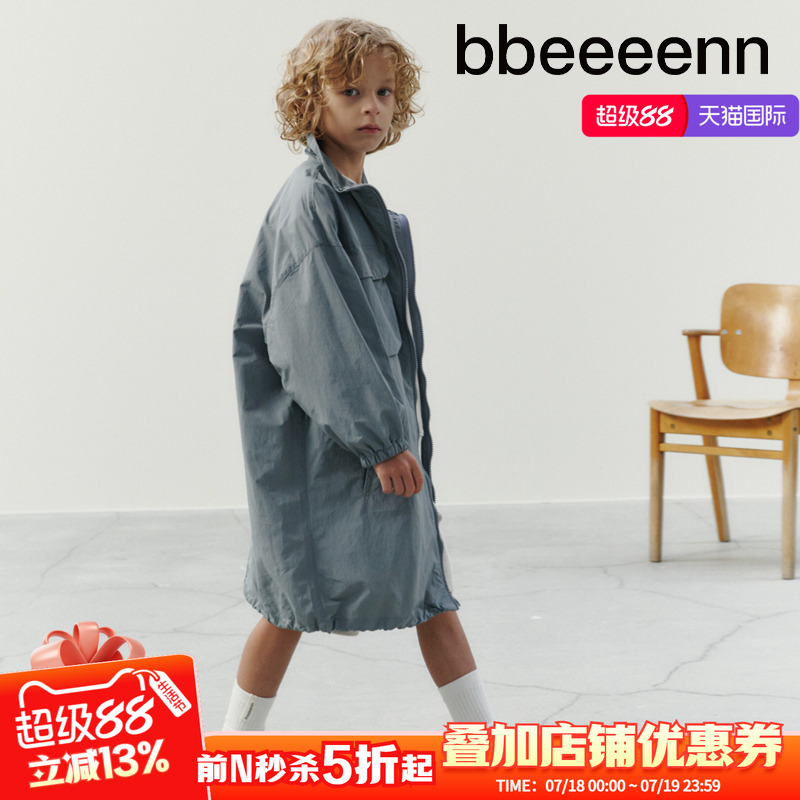 bbeeeenn春季新款儿童风衣外套男女大童学生英伦风中长款新年大衣