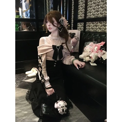 【初雪浮光】日系清楚系风设计感秋季2025年千金显瘦连衣裙