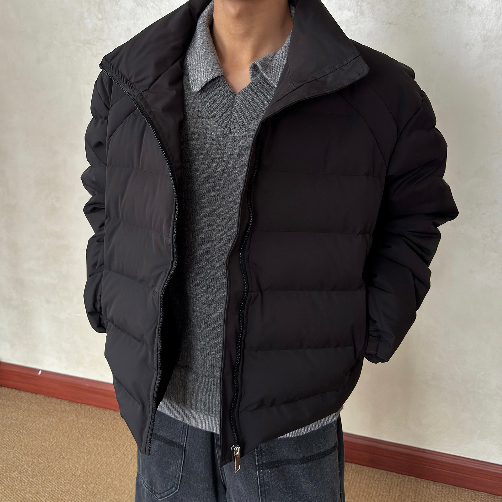 布老哥Blog美式复古解构立领面包棉服cleanfit短宽显高棉衣W602,男装,棉衣,淘宝优惠券,粉丝福利购,淘宝优惠卷