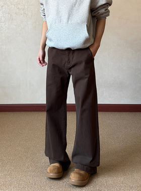 布老哥Blog美式复古水洗直筒牛仔裤cleanfit微提裆显高长裤K809