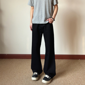 宽松显瘦百搭黑色长裤 复古直筒牛仔裤 K247 腿粗推荐 布老哥Blog