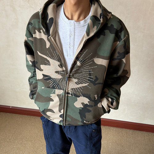 布老哥Blog美式街头连帽卫衣W735