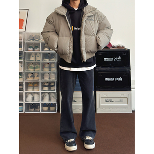 布老哥Blog冬季 显高棉衣外套百搭W244 加厚保暖立领棉服宽松微短款