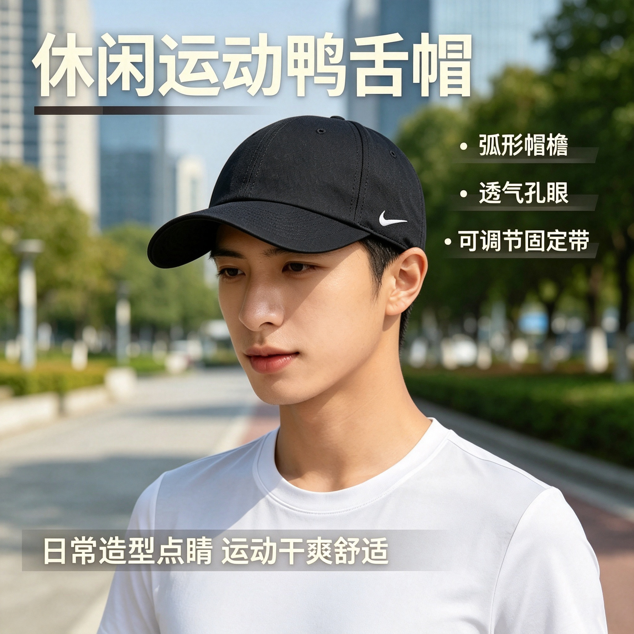 官方正品耐克帽子黑色大头围男士棒球帽2026新款百搭鸭舌帽运动帽