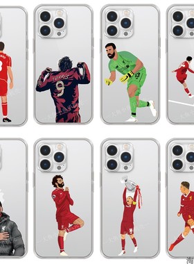 透明软壳 利物浦杰拉德托雷斯范戴克洛普马内萨拉赫阿利森阿诺德手机壳适用iPhone1654321proxsmax876plusr