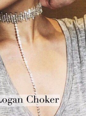 choker欧美闪钻长短夸张夜店项链