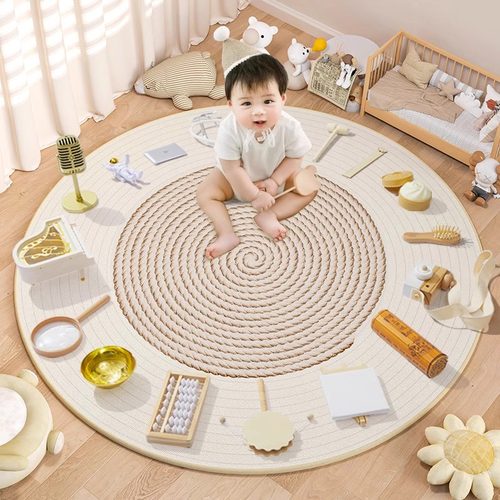 宝宝抓周道具用品套装一周岁生日布置男女孩现代原木抓阄全套地毯