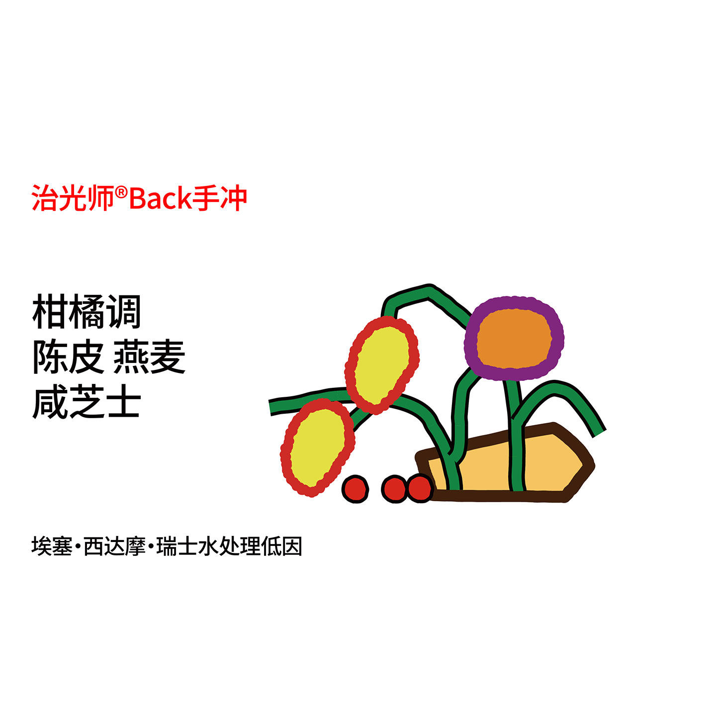 Back系列 西达摩Heirloom瑞士水处理 柑橘|燕麦 低因手冲咖啡豆