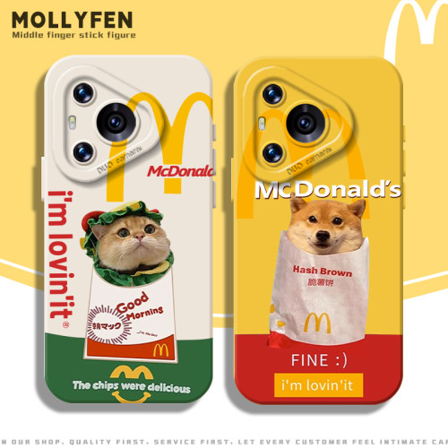 适用华为手机壳液态猫眼