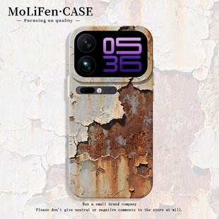 锈迹斑斑适用小米15spro手机壳13生锈14复古12仿真17promax铁锈ultra红米k80k70k60k50k40k90/turbo4破烂note