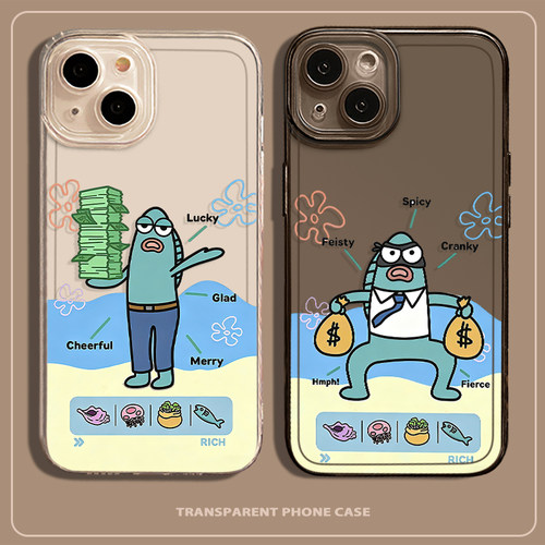比奇堡的居民们手机壳适用于苹果17海绵宝宝iPhone17promax搞怪16沙雕15搞怪11小丑鱼14新款13小众pro网红12
