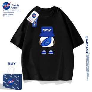 2023新款 NASA联名小熊短袖 t恤男女款 夏季 ins潮牌纯棉宽松上衣体恤