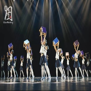 第九届小荷风采书声朗朗颂道德儿童舞蹈演出服新款三字经表演服装