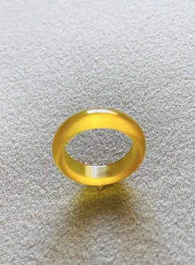 天然黄玉髓戒指鸡油黄食指戒指高级感个性小众玉石戒指招财转运