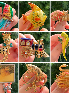 地球脑袋vintage西洋古董Robert celebrity BOUCHER 胸针xz