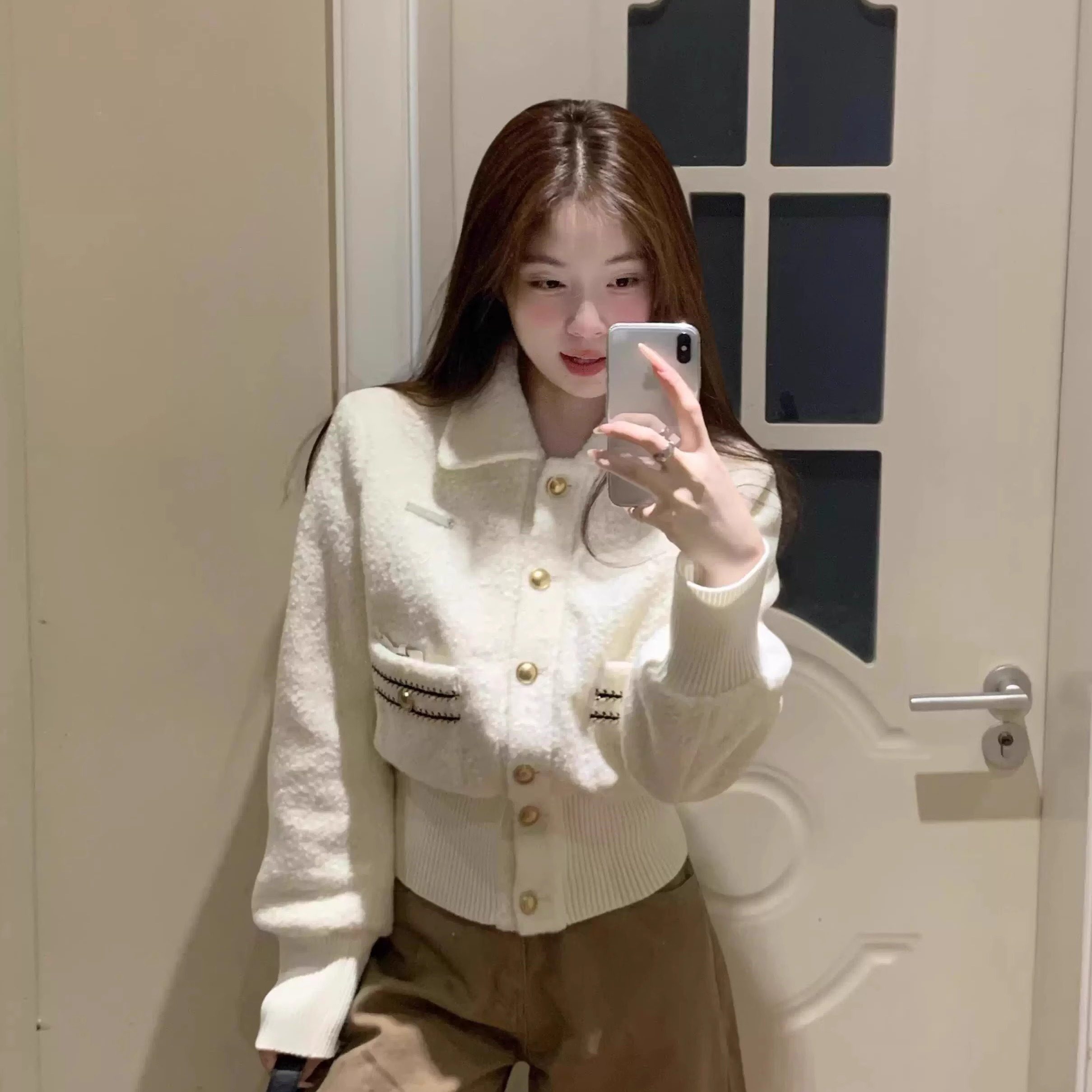 韩系甜美小香风外套2025新款今年流行爆款夹克高级短款保暖上衣潮