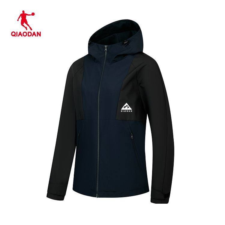 乔丹梭织外套女2026春季新款连帽短款风衣外套休闲运动上衣外套