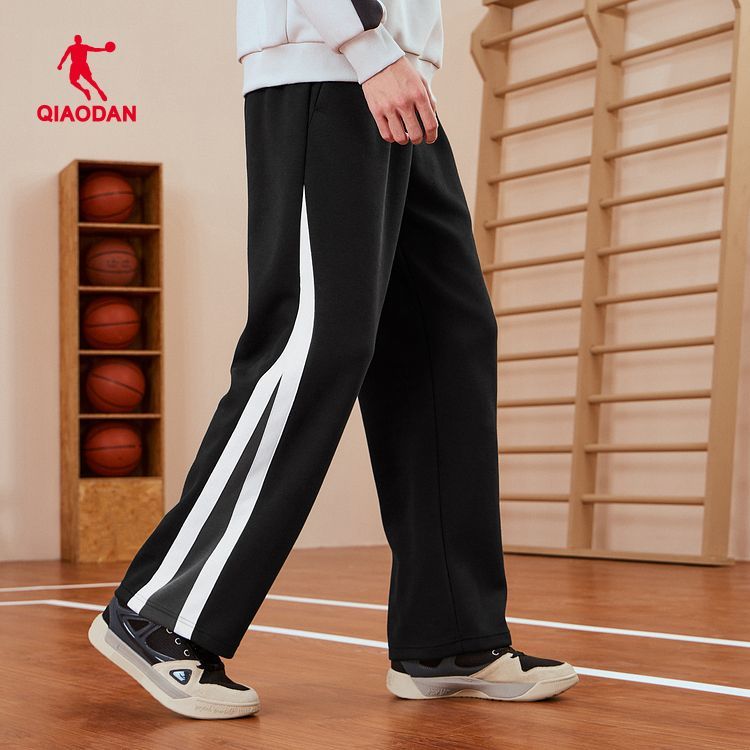 乔丹针织长裤男2025冬季专业运动防风宽松复古舒适百搭潮流运动裤