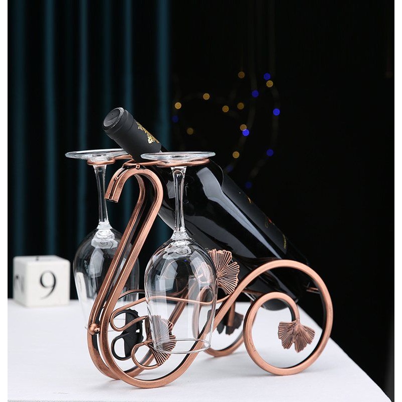 家用红酒杯架酒柜红酒架子架酒架葡萄酒倒挂摆件高档奢酒瓶轻装饰