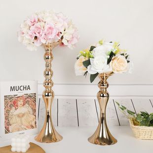 亚马逊餐桌中心布置桌花花婚庆器道具婚礼花架铁摆装饰台艺金属