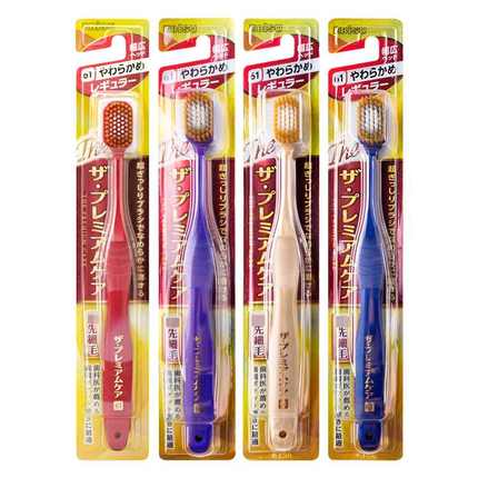 EBISU惠百施6列宽孔植牙刷65列三层软毛65头孔老年人牙刷7毛