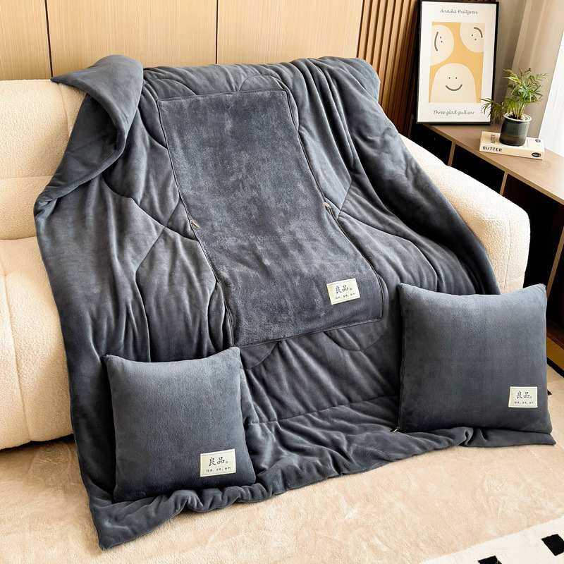 加厚牛奶绒抱枕被子靠垫枕头午睡两用被定制办公室logo二合一车载,居家布艺,抱枕被,淘宝优惠券,粉丝福利购,淘宝优惠卷