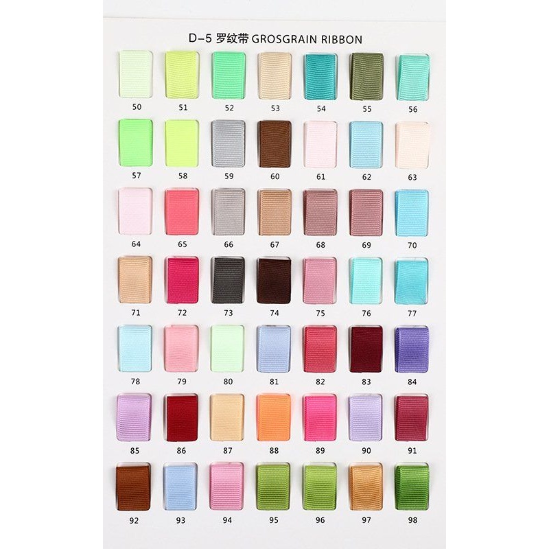 21远鸿纺织螺纹带色卡单独丝带色卡规格材质售卖多织带多批发厂家