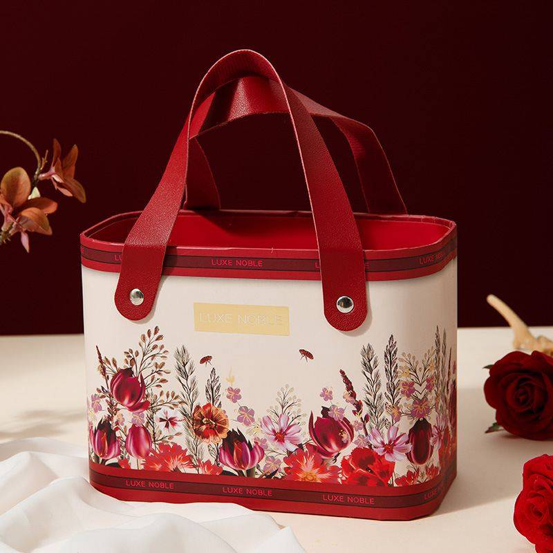 椭圆形手提礼盒儿童百日宴空盒子源头伴现货周岁厂家礼盒手生日