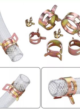 跨境批发115PCS盒装15种6-22mm/尺寸软管气管水管夹弹簧夹紧固件