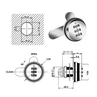 批发机械密码柜锁信报箱密码锁文件柜密码锁抽屉电子锁更衣柜鞋柜