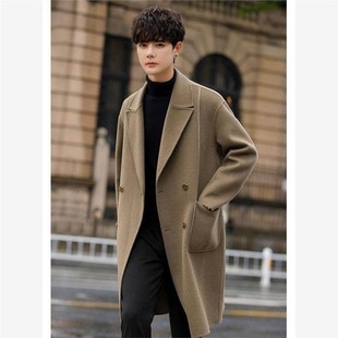 羊绒大衣男款双面呢子男中长款高级感羊毛呢风衣冬季加厚羊绒外套
