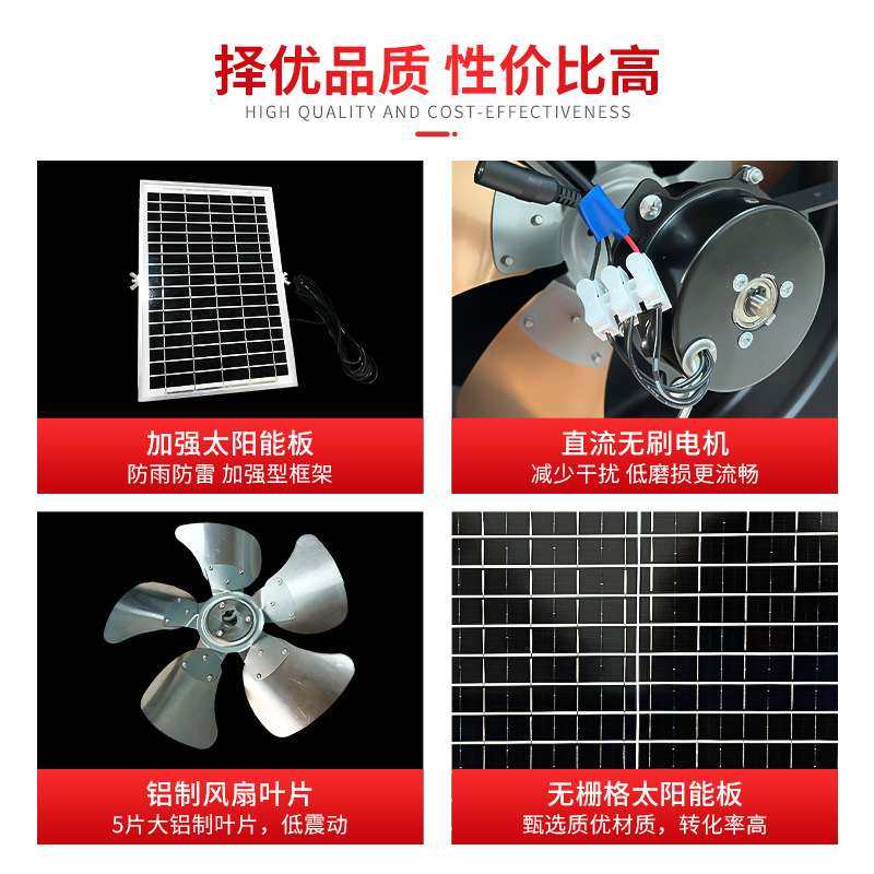 中向太阳能屋顶通风机工厂散热排气扇无刷电机铝叶片通风扇换气扇,生活电器,换气扇/排气扇,淘宝优惠券,粉丝福利购,淘宝优惠卷