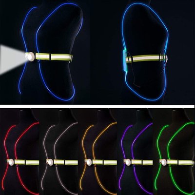 亚马逊户外防水穿戴式胸Type-CLED充电背心骑行警示灯夜跑