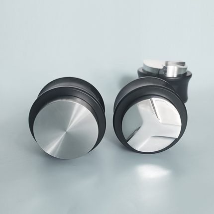 咖啡压粉器51/53/58mm咖啡锤不锈钢平底粉菱形弹力布压粉器器具