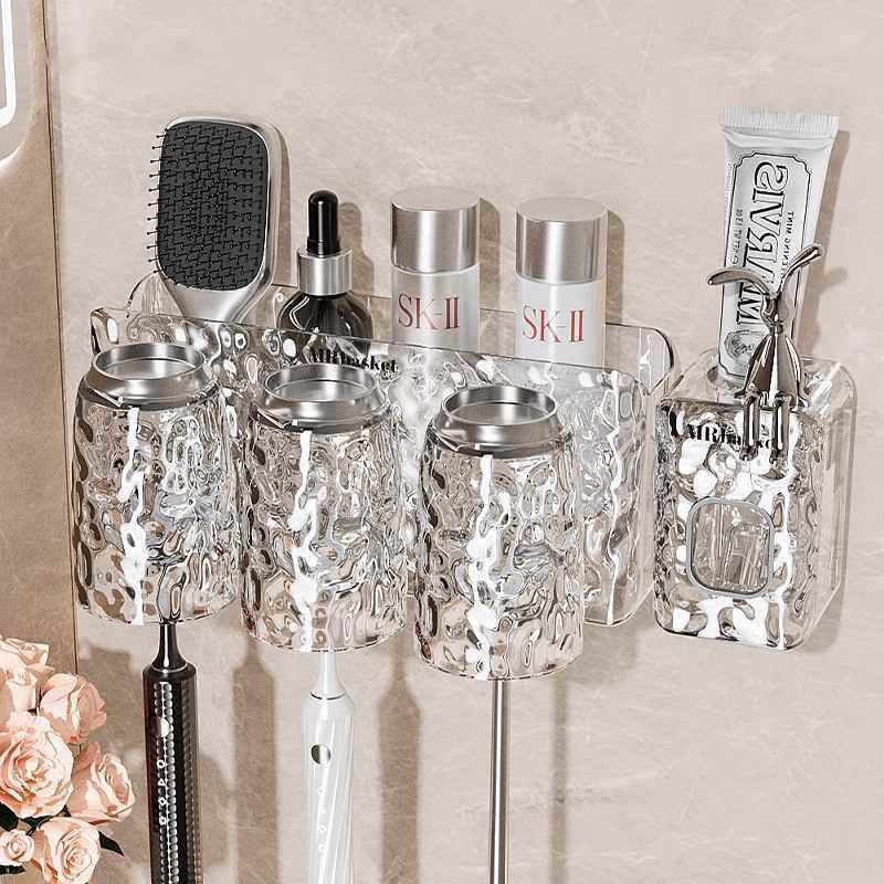 新品 冰川纹牙刷牙膏置物架卫生间免打孔壁挂刷牙漱口杯牙具牙缸,家装主材,牙刷牙杯架/漱口杯,淘宝优惠券,粉丝福利购,淘宝优惠卷