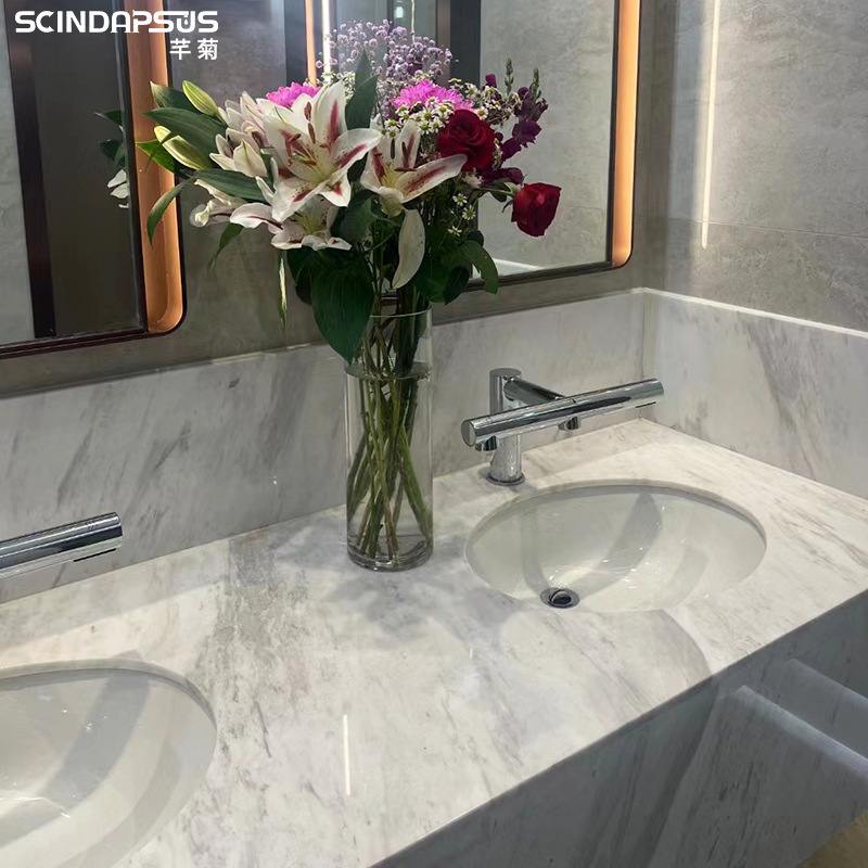 全铜台盆一体自动感应洗手器304不锈钢入墙龙头给皂机3合1皂洗烘