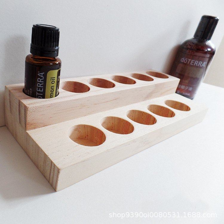 新品 源头厂家木质单层双层精油展示架陈列展示架收纳盒