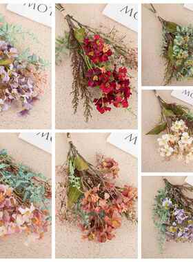 配花含笑花束仿真花厂家花路引手捧婚庆MW24832假花墙家居装饰花