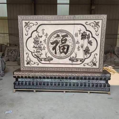 广场景区大理石浮雕影壁石 别墅庭院浮雕中式仿古装饰文化迎门墙