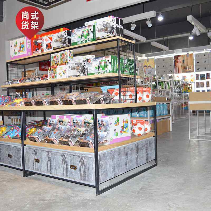 尚式货架伶利流水台时尚百货货架文具店展台厂家批发化妆品中岛架