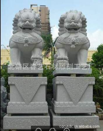 石雕厂家现货销售 石狮石材石雕 动物青石石雕工艺品批发销售