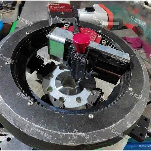 外卡式法兰密封面现场修复法兰面加工机修复水纹线密封面凹凸槽