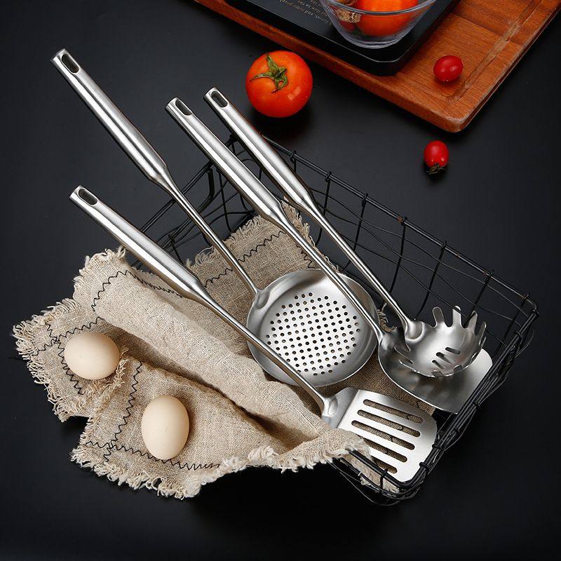 新款直销空心柄铲勺套装家用厨具不锈钢厨房用具加厚锅铲家用炒菜