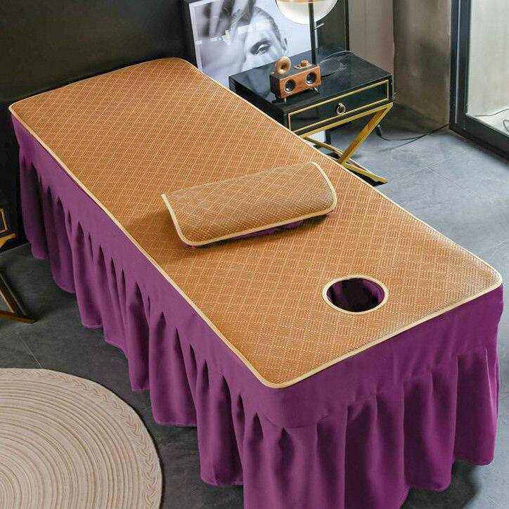 美容床凉席子夏季美容院专用冰丝席按摩院推拿床洗头床冰凉席带洞