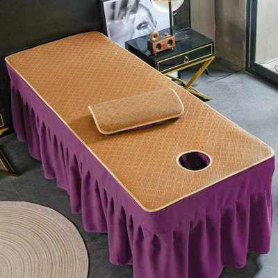 美容床凉席子夏季美容院专用冰丝席按摩院推拿床洗头床冰凉席带洞